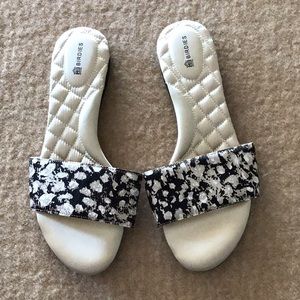 Calf Hair Birdies Slides